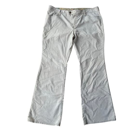 Gap Cream Stretch Corduroy Flare Pants Size 16 90's Y2K Western Boho Grunge - Picture 1 of 12